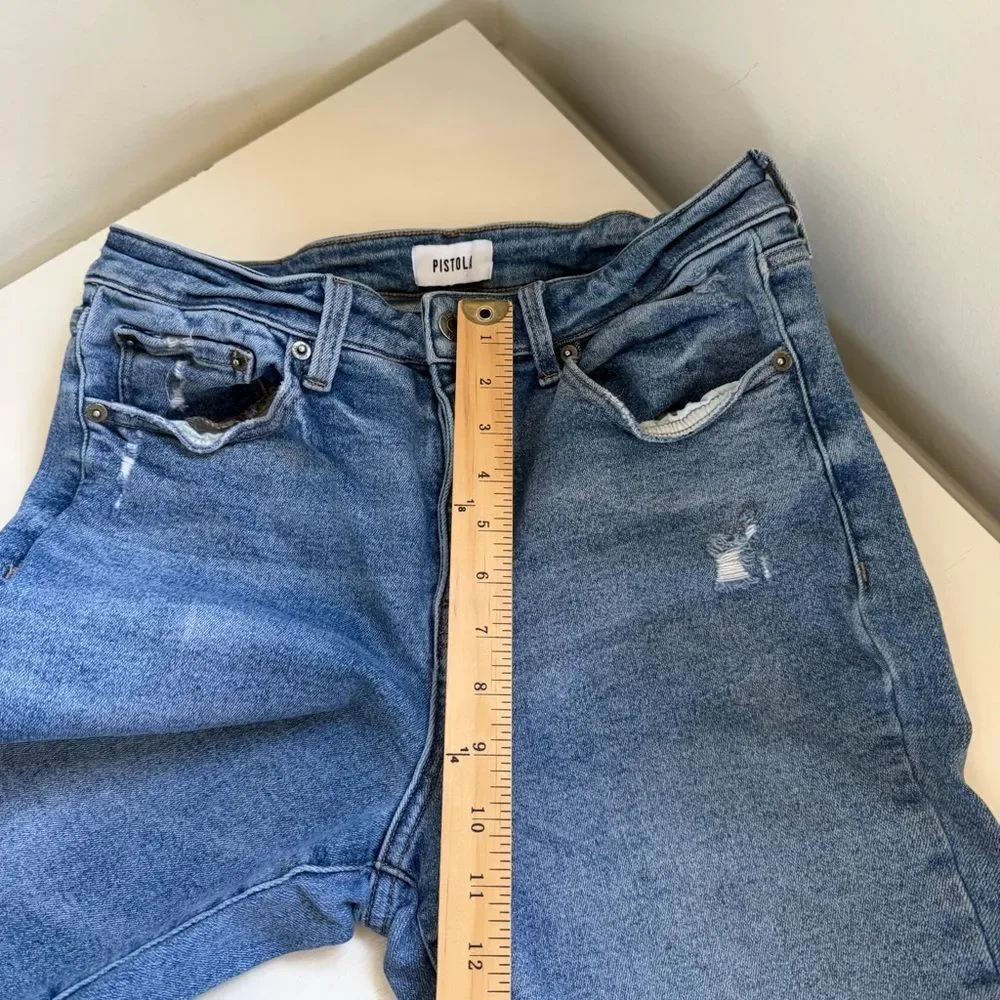 Pistola Jeans Monroe High Rise Slim Cigarette Mirage Blue Denim Size 30